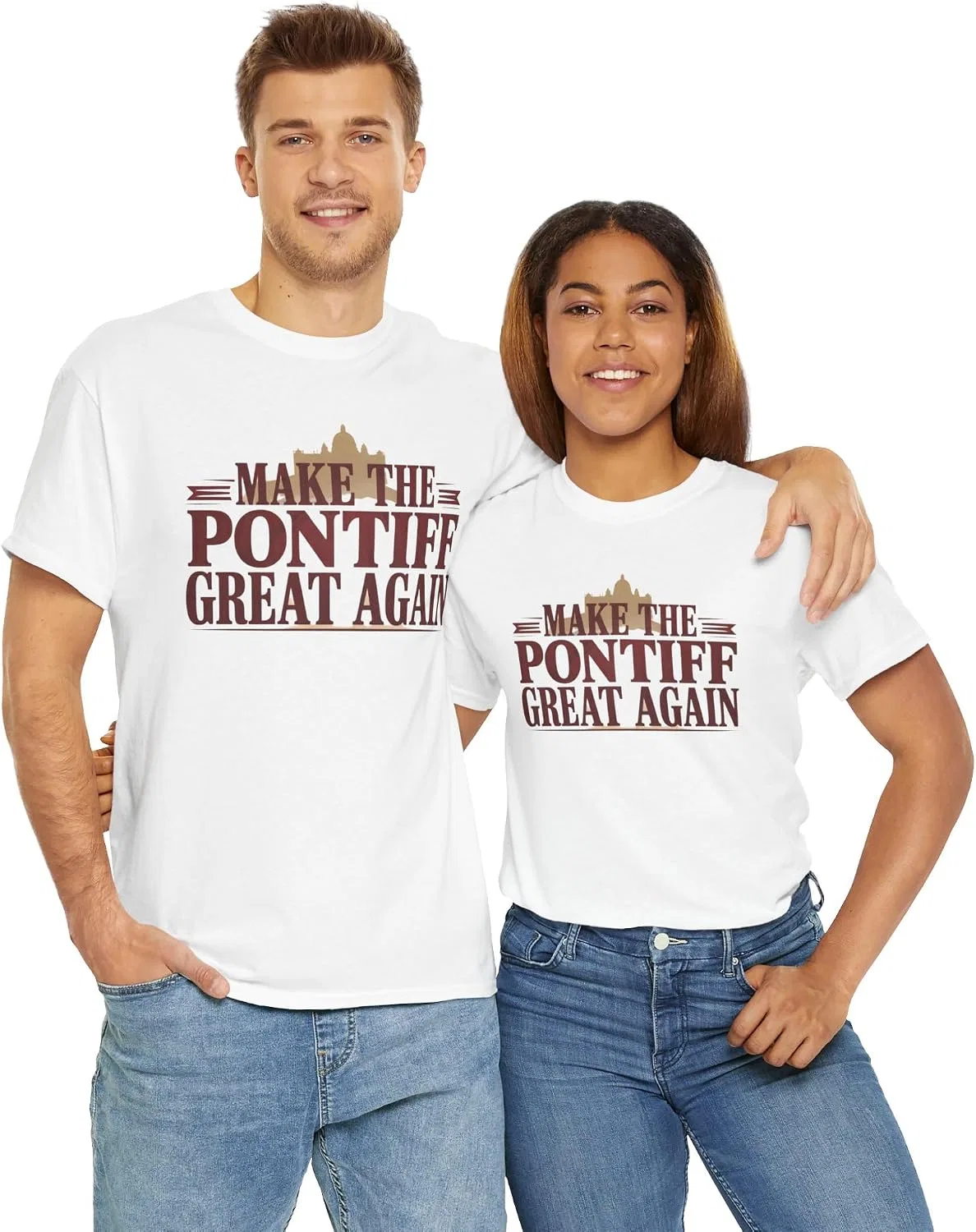 Футболка с принтом Make The Pontiff Great Again, White