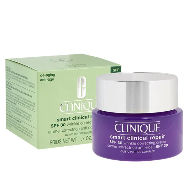 Дневной крем для лица Clinique, SPF30, 50 мл, Smart Clinical Repair Spf30 Wrinkle Correcting Cream, Бежевый