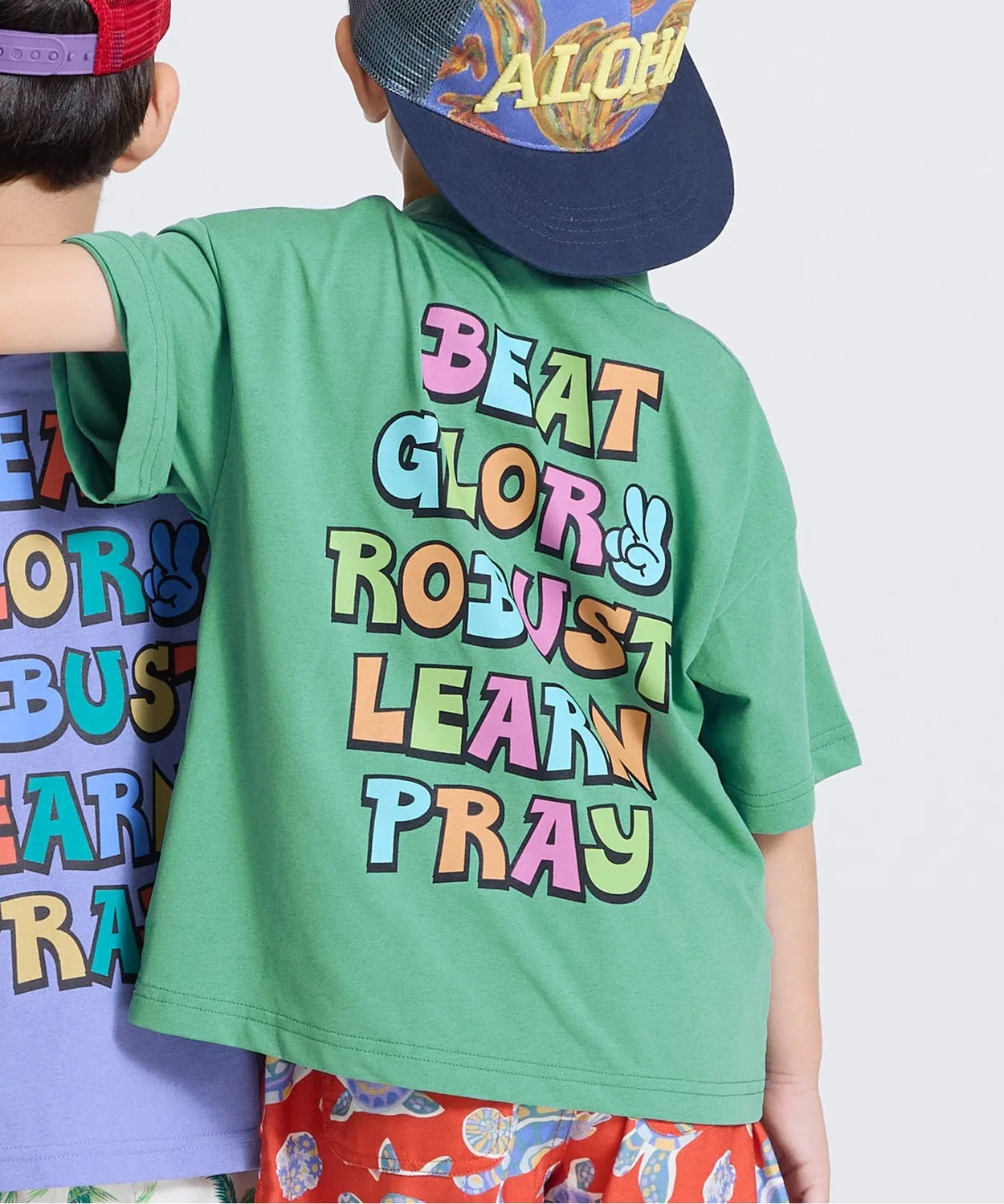 Детская футболка с коротким рукавом с принтом Hybrid Half Sleeve T-Shirt F.O.KIDS, Green