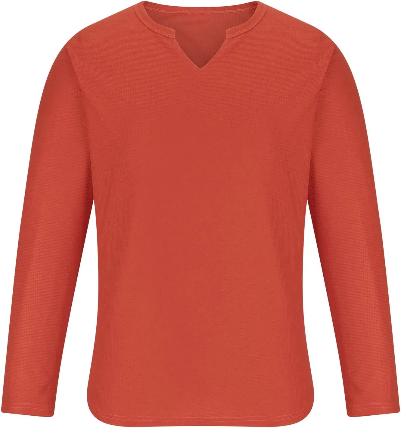Мужская футболка с V-образным вырезом длинным рукавом Regular Fit, Orange — фото 3