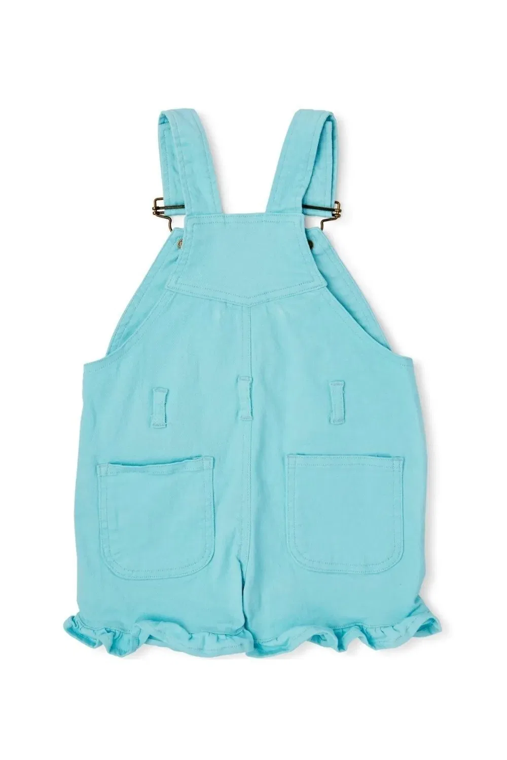 Детские шорты-комбинезон с оборками Dotty Dungarees, Mint — фото 3