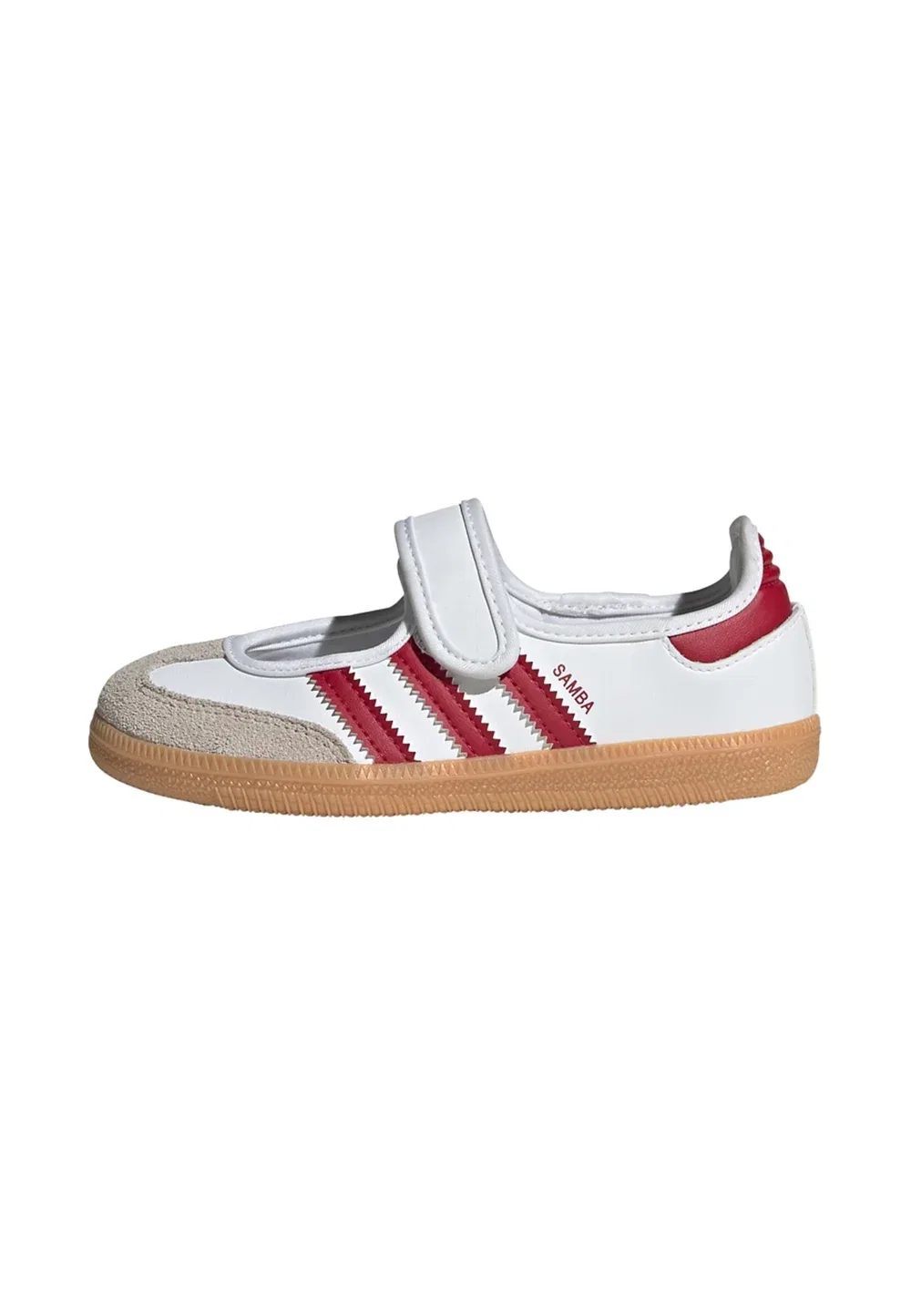Балетки Samba Jane Ballerina с ремешком на щиколотке Adidas Originals, Cloud White Team Victory Red Gum