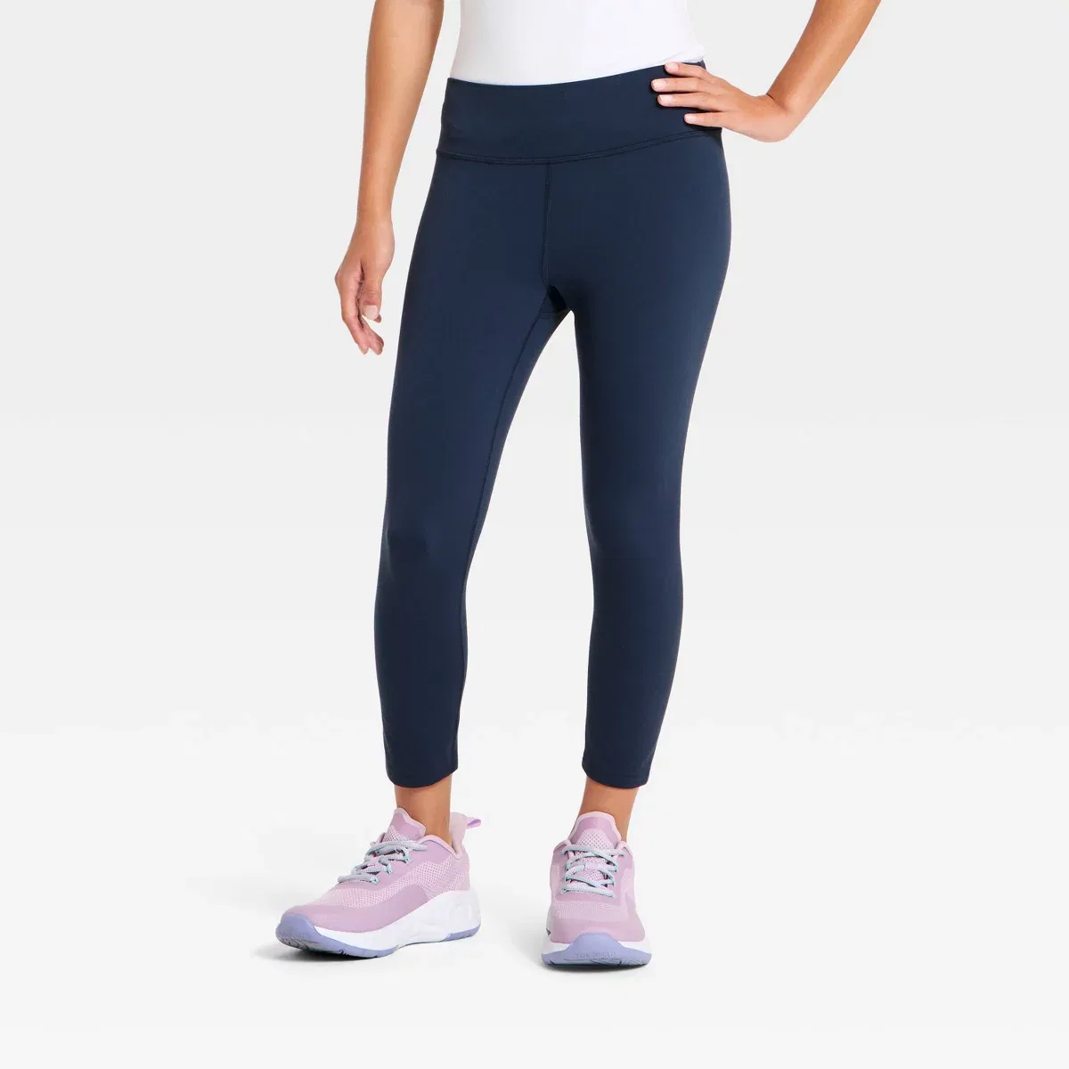 Детские леггинсы для девочек с завышенной талией All In Motion KIDS PERFORMANCE, Navy Blue