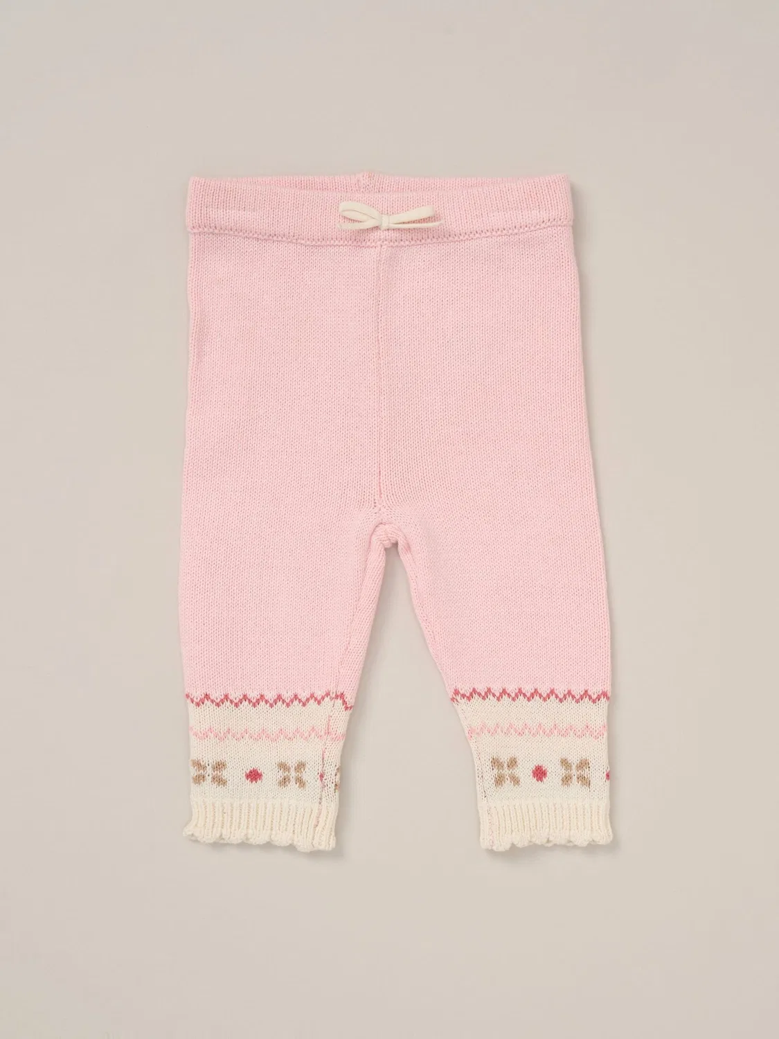 Кардиган и брюки, вязаный комплект Fairisle Rock-A-Bye Baby Boutique, розовый — фото 4