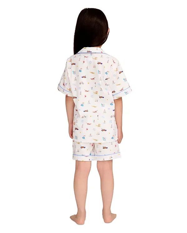Детская пижама с коротким рукавом Classic Nostalgia Short Pajama Set Petite Plume, белый — фото 3