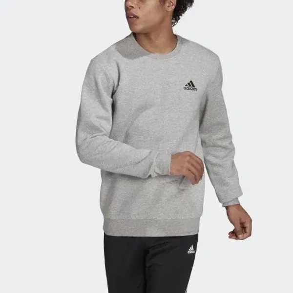 Флисовая свитшот мужская, классический крой, Adidas, черный