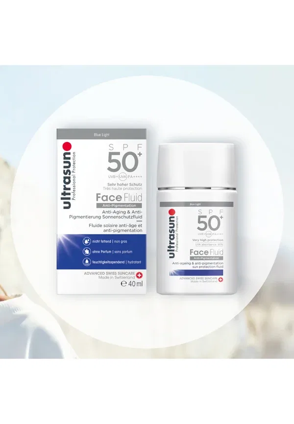 Солнцезащитный флюид для лица SPF50+ с антипигментацией, Anti-pigmentation fluid, Ultrasun, 40 мл — фото 3