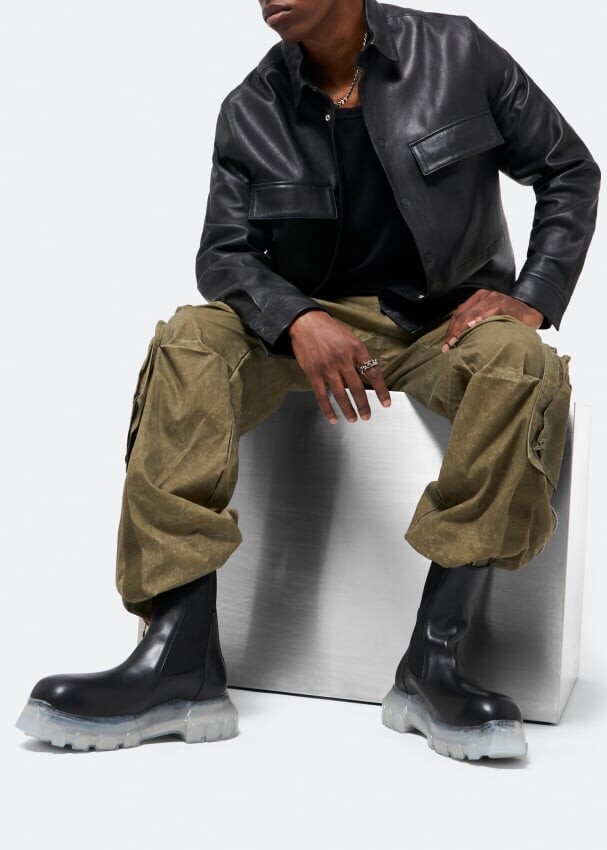 Сапоги RICK OWENS Beatle Bozo Tractor boots, черный купить по цене