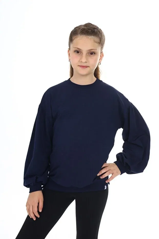 Детские свитшот для девочек с длинным рукавом Toontoy, Navy Blue