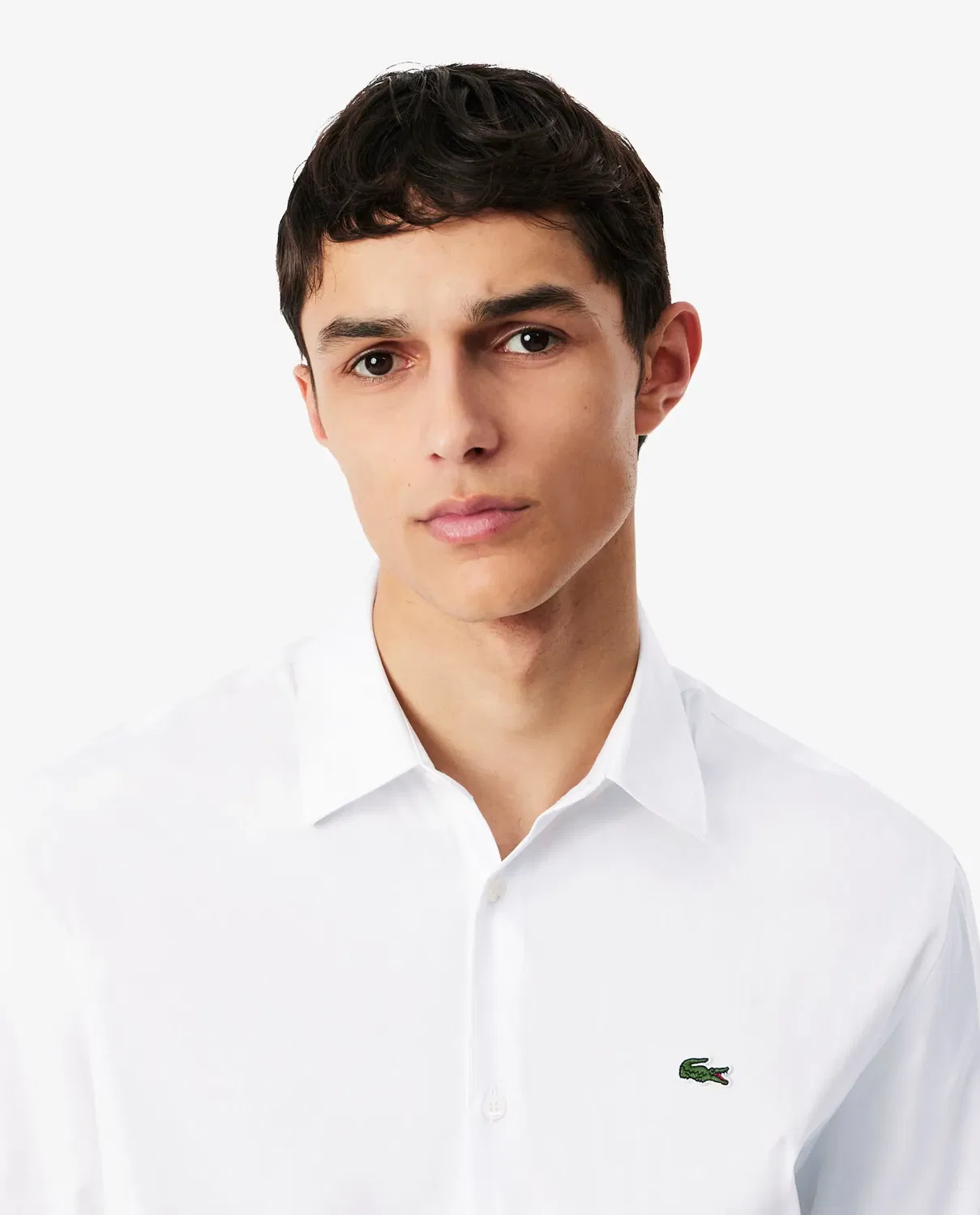 Рубашка мужская Lacoste с длинным рукавом, классический крой, Blanco — фото 3
