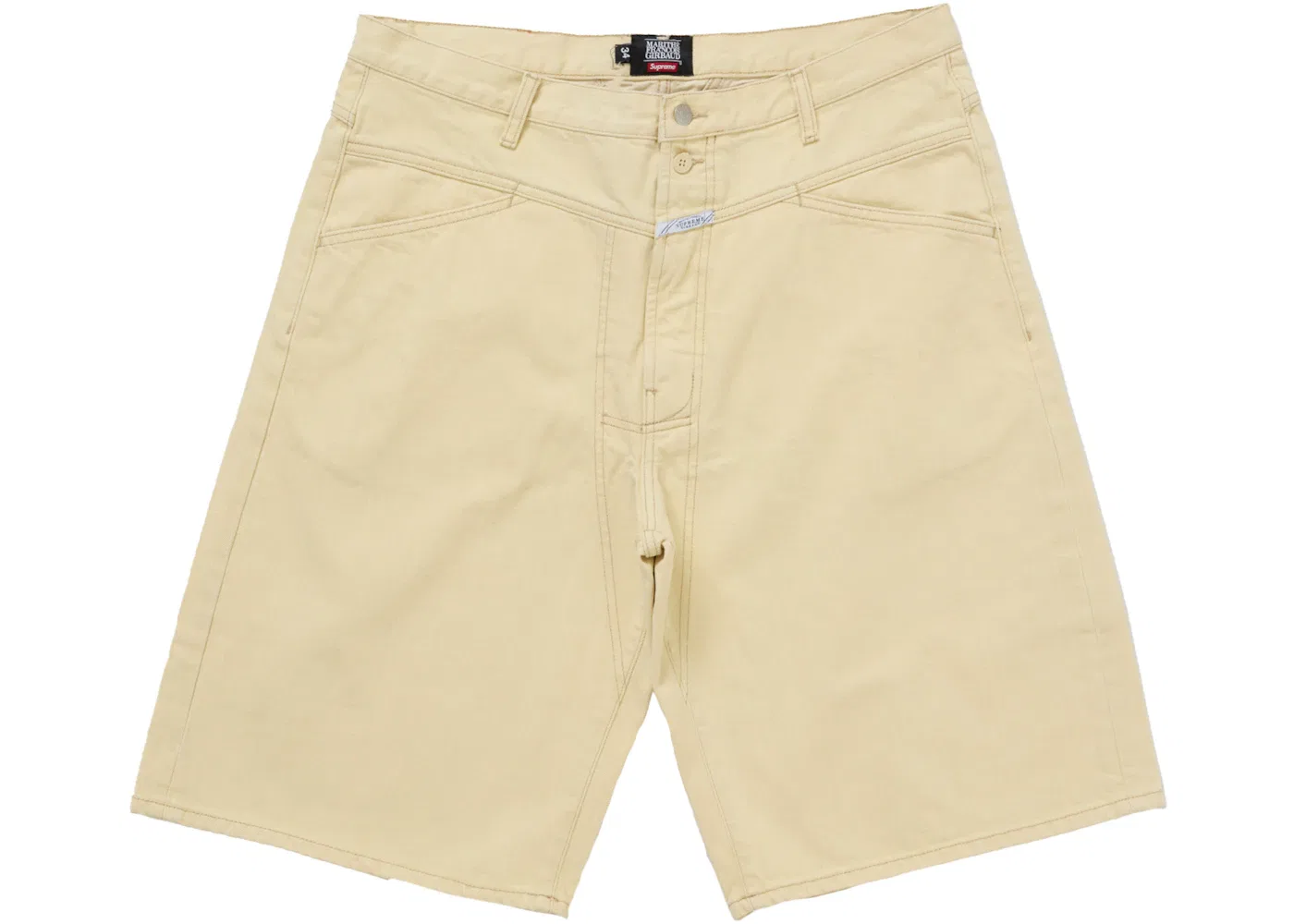 Мужские шорты свободного кроя Supreme Marithé + François Girbaud X-Seam Baggy Denim Short, Pale Yellow