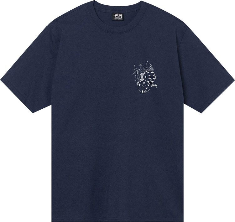 

Футболка Stussy Fire Dice Tee 'Navy', синий