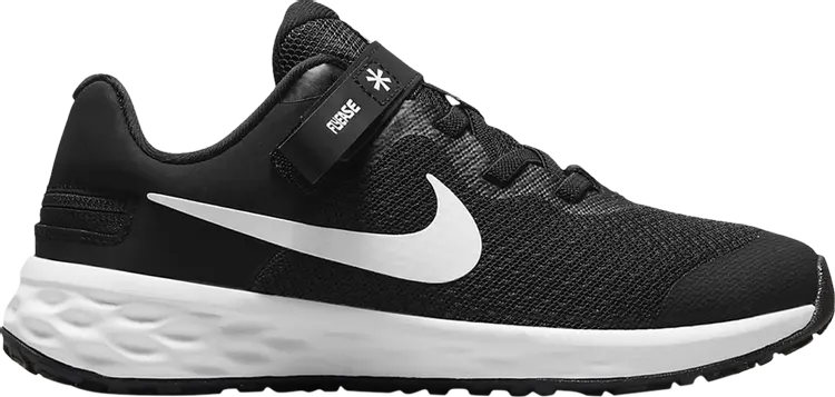 

Кроссовки Nike Revolution 6 FlyEase PS 'Black White', черный