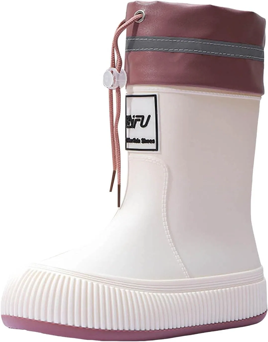 Детские сапоги для девочек с регулируемой манжетой Mid Calf Rain Boots, White