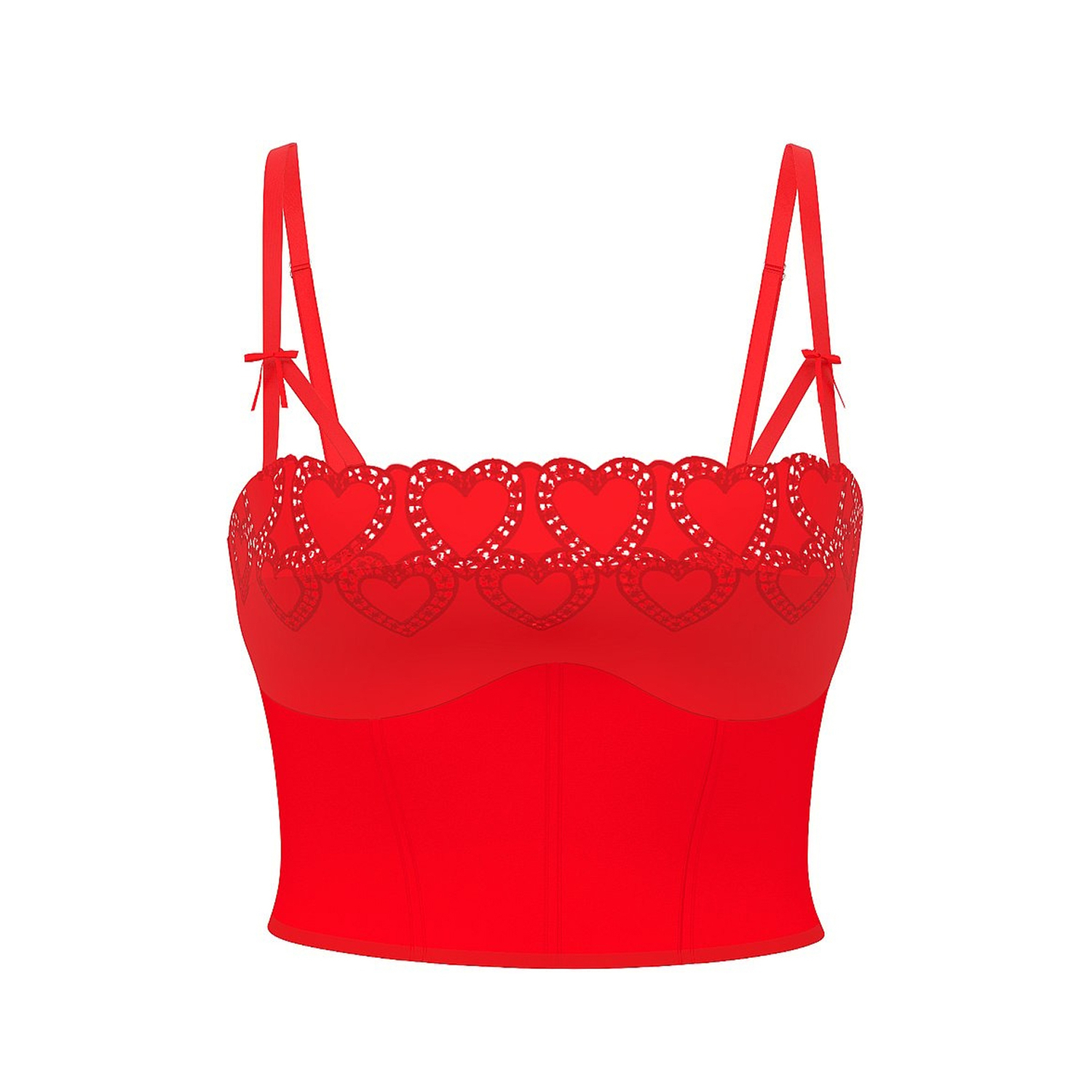 

Корсет Victoria's Secret Dream Angels Heartbeat Embroidery Unlined, красный