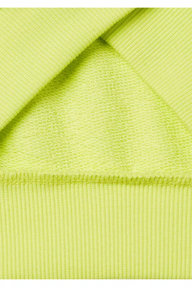 Детские свитшот для девочек с принтом Benetton Logo Embroidered United Colors Of Benetton, Yellow — фото 3
