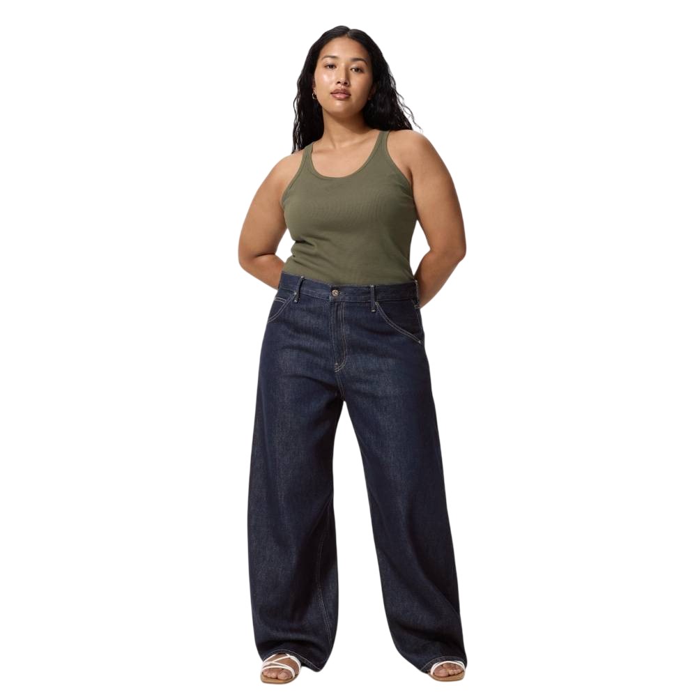Джинсы Uniqlo Baggy Curve Unisex, 69 темно-синий