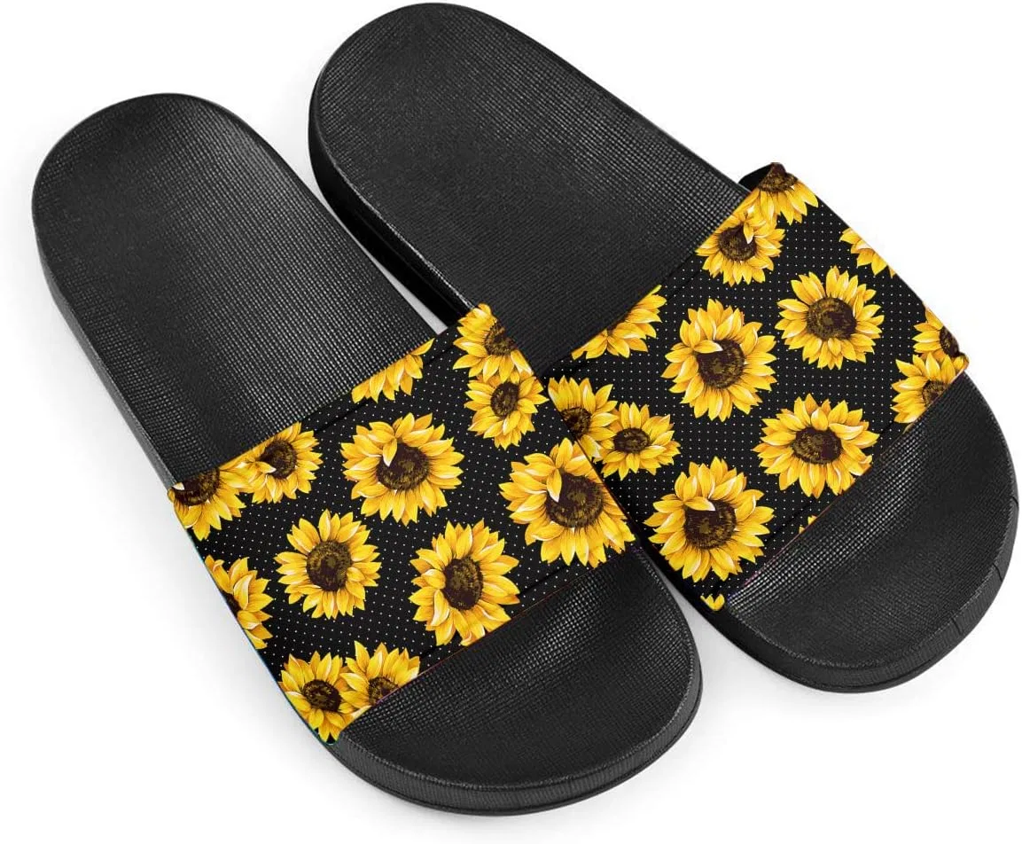 Сандалии с подсолнухами Howilath, Sunflowers White Spots