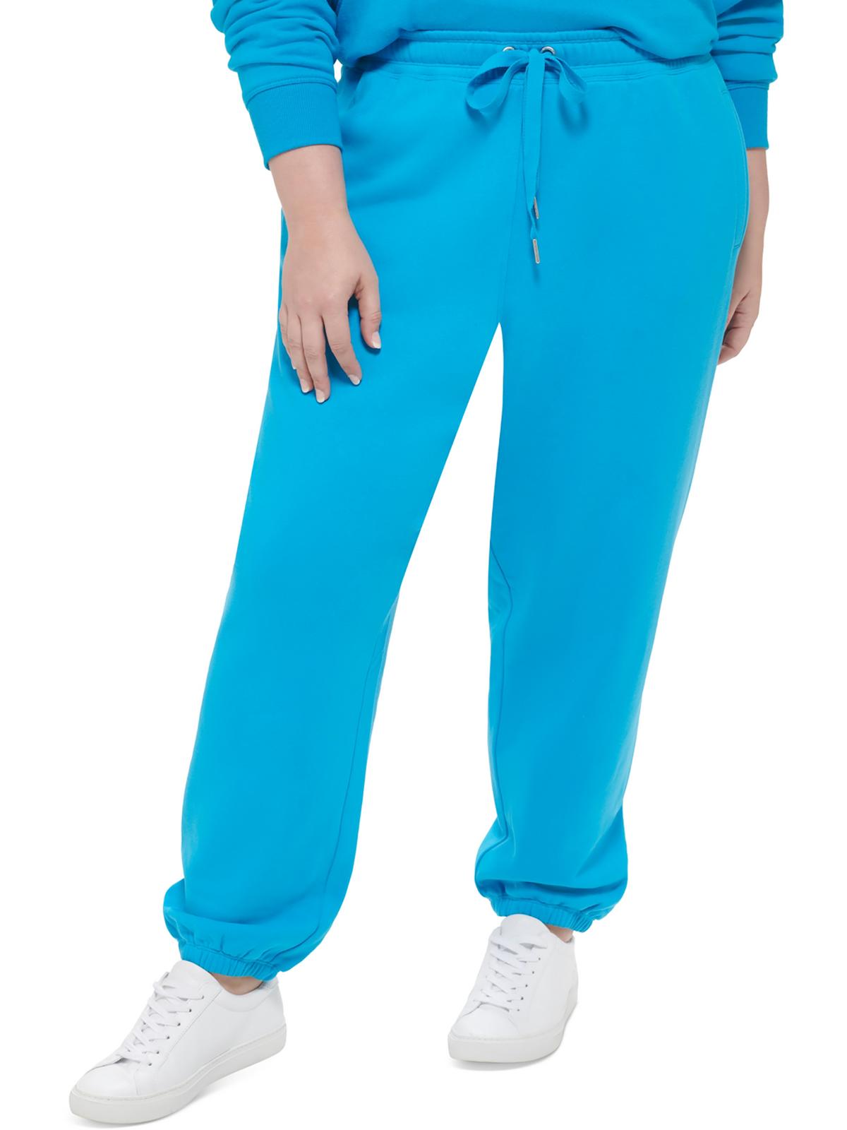 

Плюс женские спортивные штаны для фитнеса и тренировок Calvin Klein Performance, цвет atomic blue