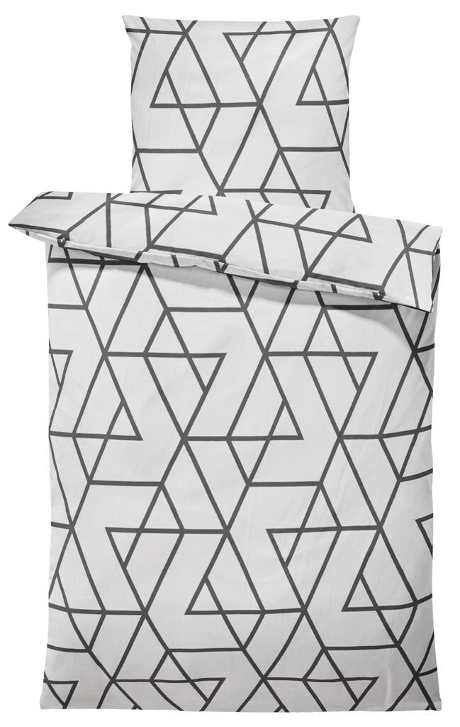 

Постельное белье из 4 предметов 155x220 см с геометрическим рисунком модерн oversize из микрофибры One-Home