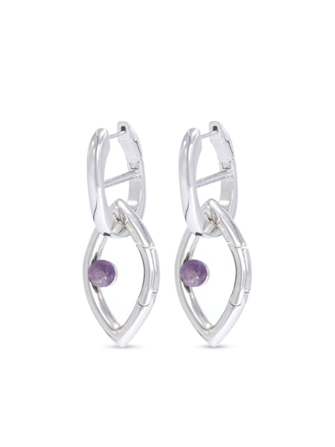

Серьги Eye Opener Chain с аметистами Capsule Eleven, серебряный