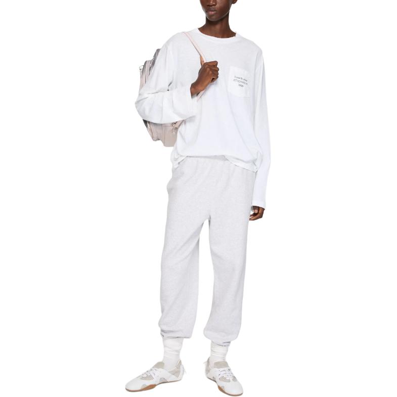 SS26 Футболка Avec Logo, свободный крой, унисекс Acne Studios, белый — фото 4