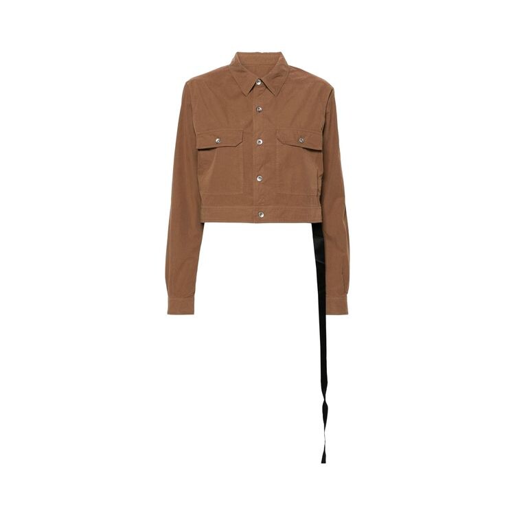 

Куртка Rick Owens DRKSHDW Cape Sleeve Cropped Outershirt Jacket Khaki/Brown, зеленый