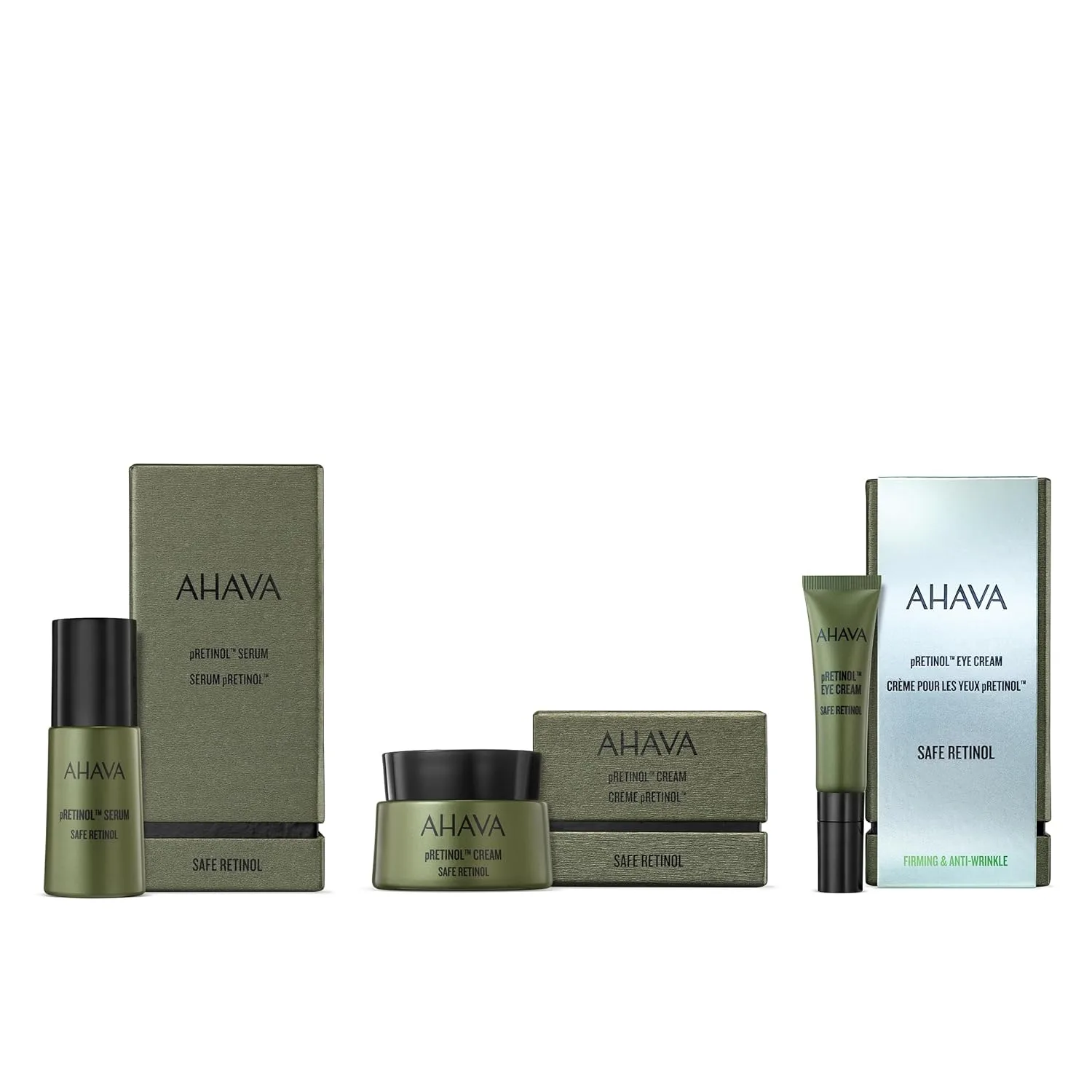 Набор AHAVA Safe pRetinol Anti Aging с сывороткой, кремом для лица и кремом для глаз против морщин — фото 2