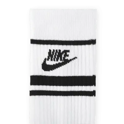 Носки Nike Sportswear Dri-FIT Everyday Essential Crew (3 шт), цвет White/Black/Black — фото 4