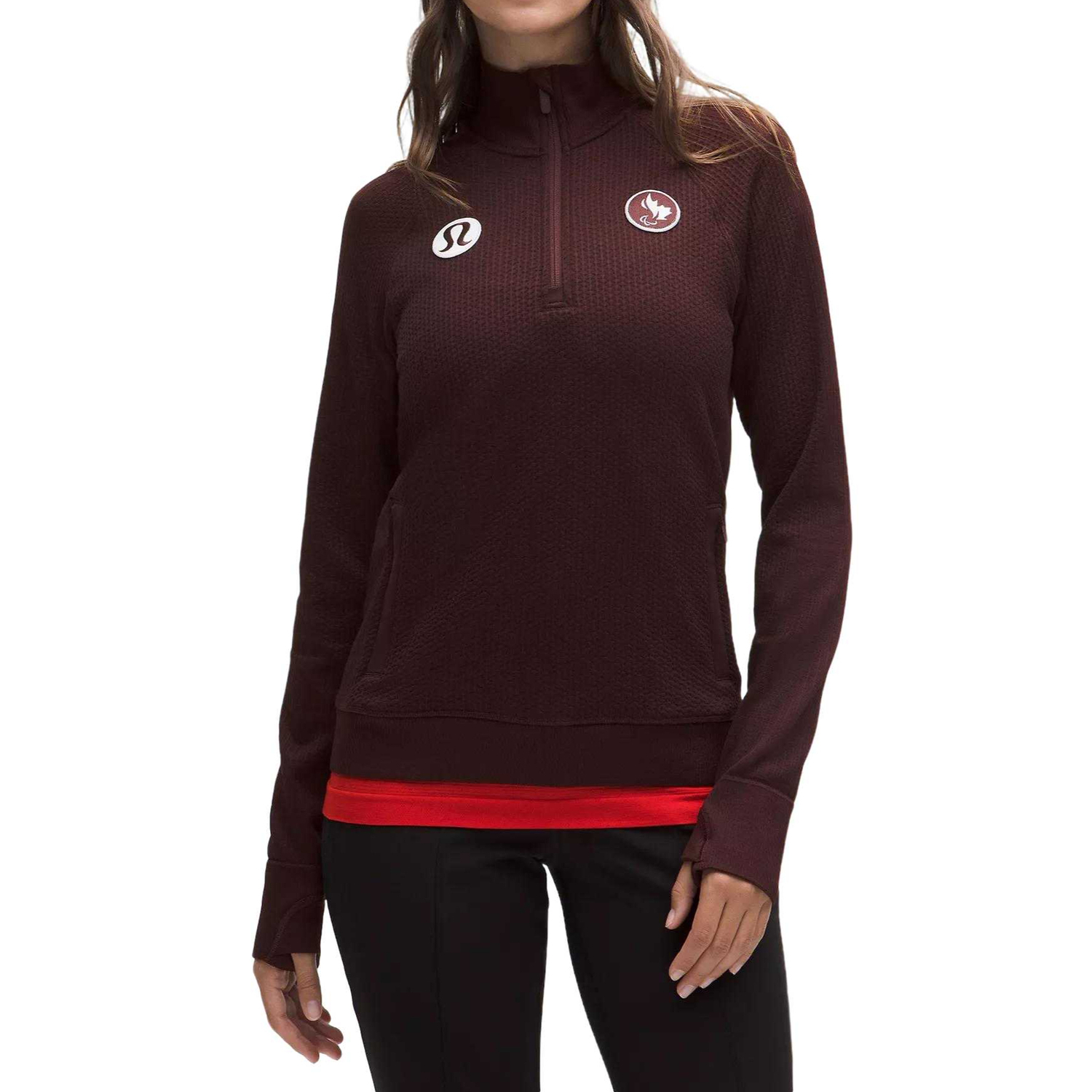 

Толстовка Team Canada женская Lululemon, черный garnet/черный garnet