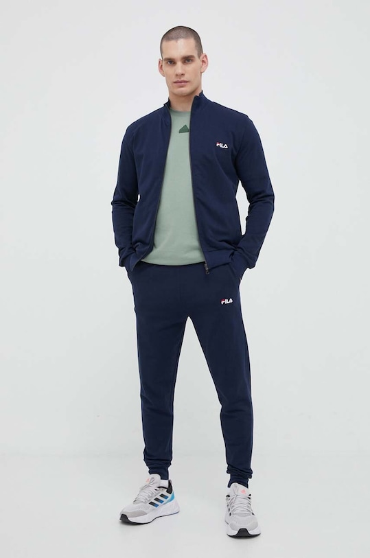 

Хлопковый спортивный костюм Fila, темно-синий