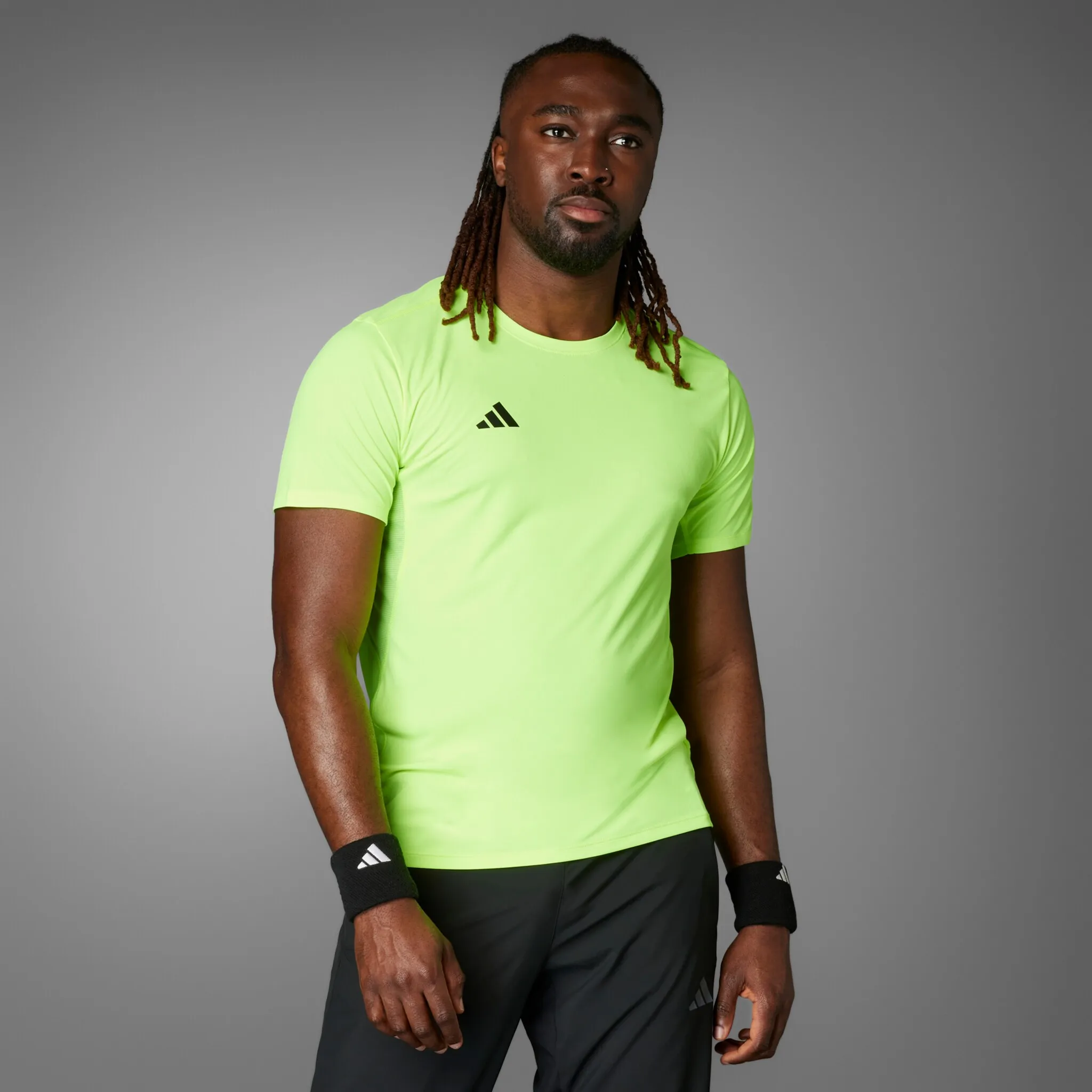 Футболка для бега adidas Performance "ADIZERO E TEE", цвет Lucid Lemon — фото 3