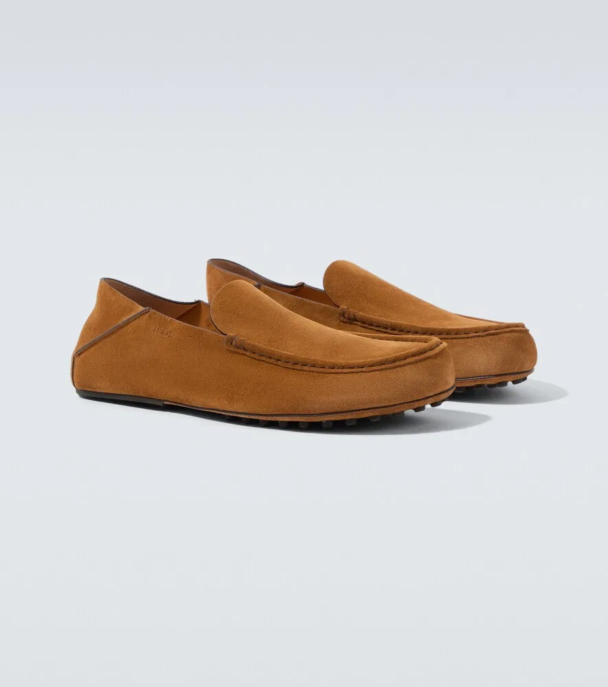 Замшевые лоферы Tod's, коричневый