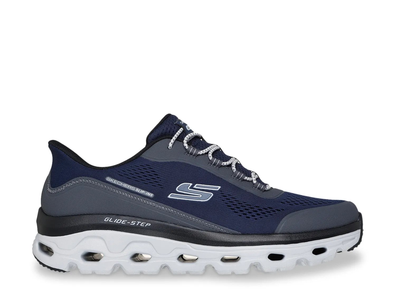 Кроссовки Skechers Hands Free Slip-ins: Glide Step Sole Glover Peak Sneaker - Men's, темно-синий — фото 3