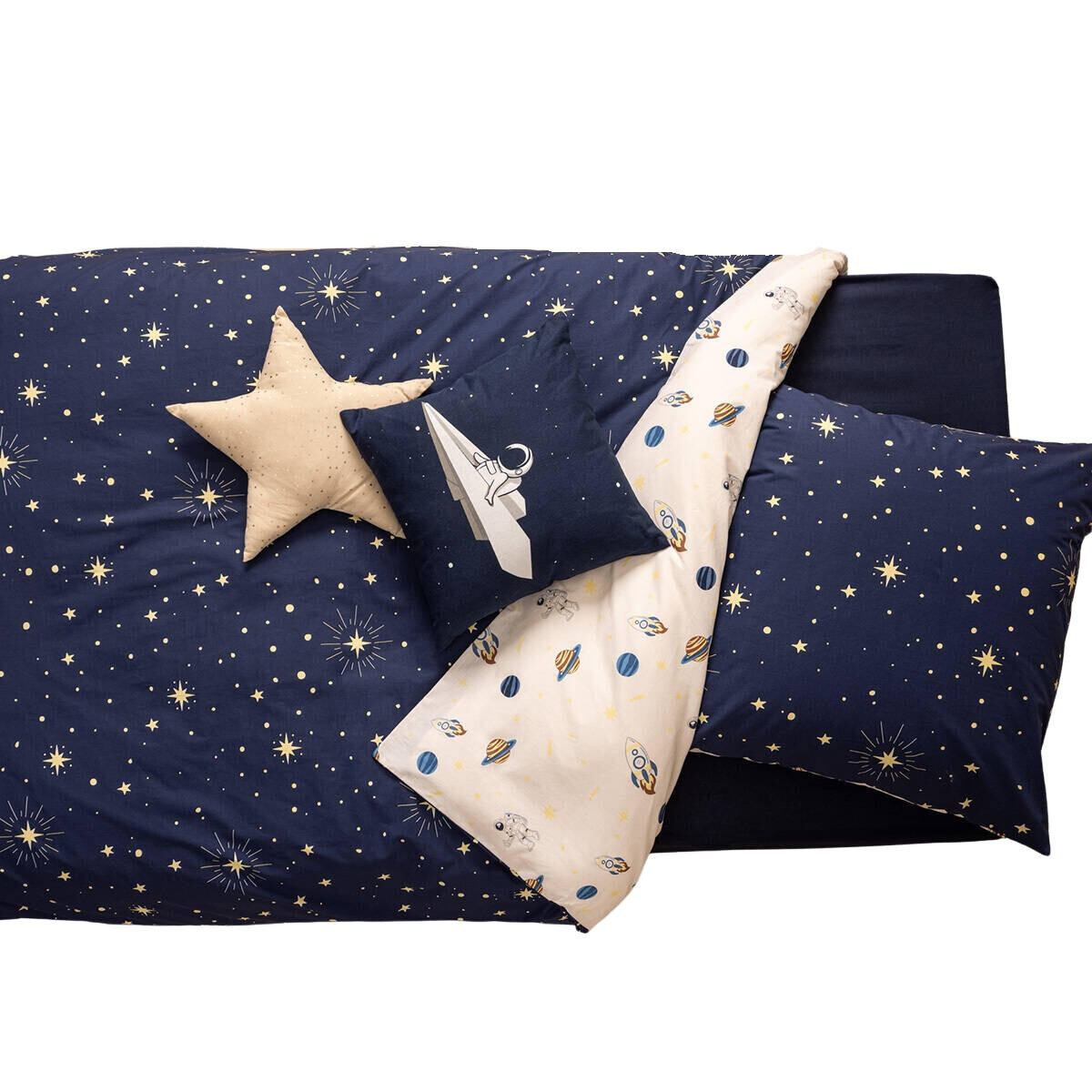 

Детское постельное белье Atmosphera for kids, 140x200 см, темно-синий