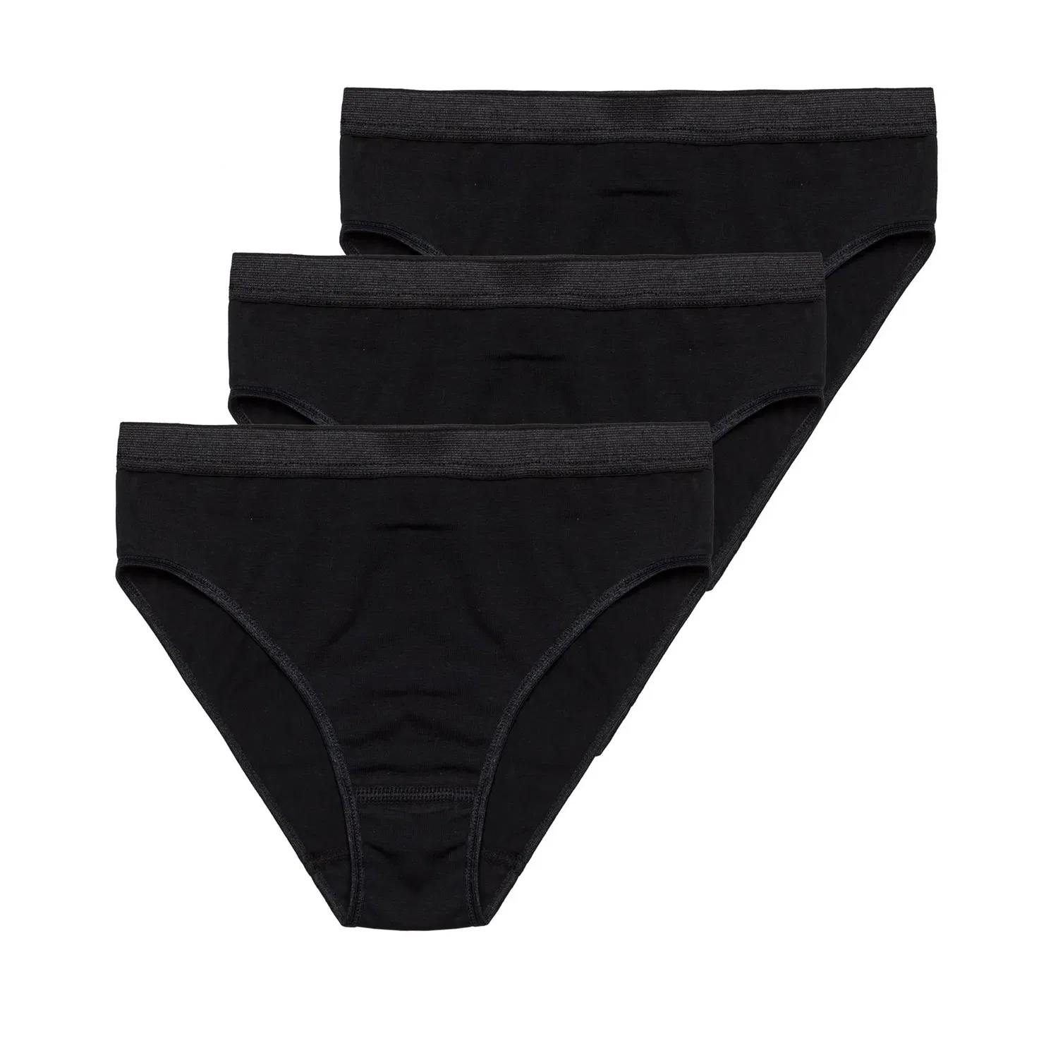 Трусы детские 3шт, хлопок, Haasis Bodywear, черный