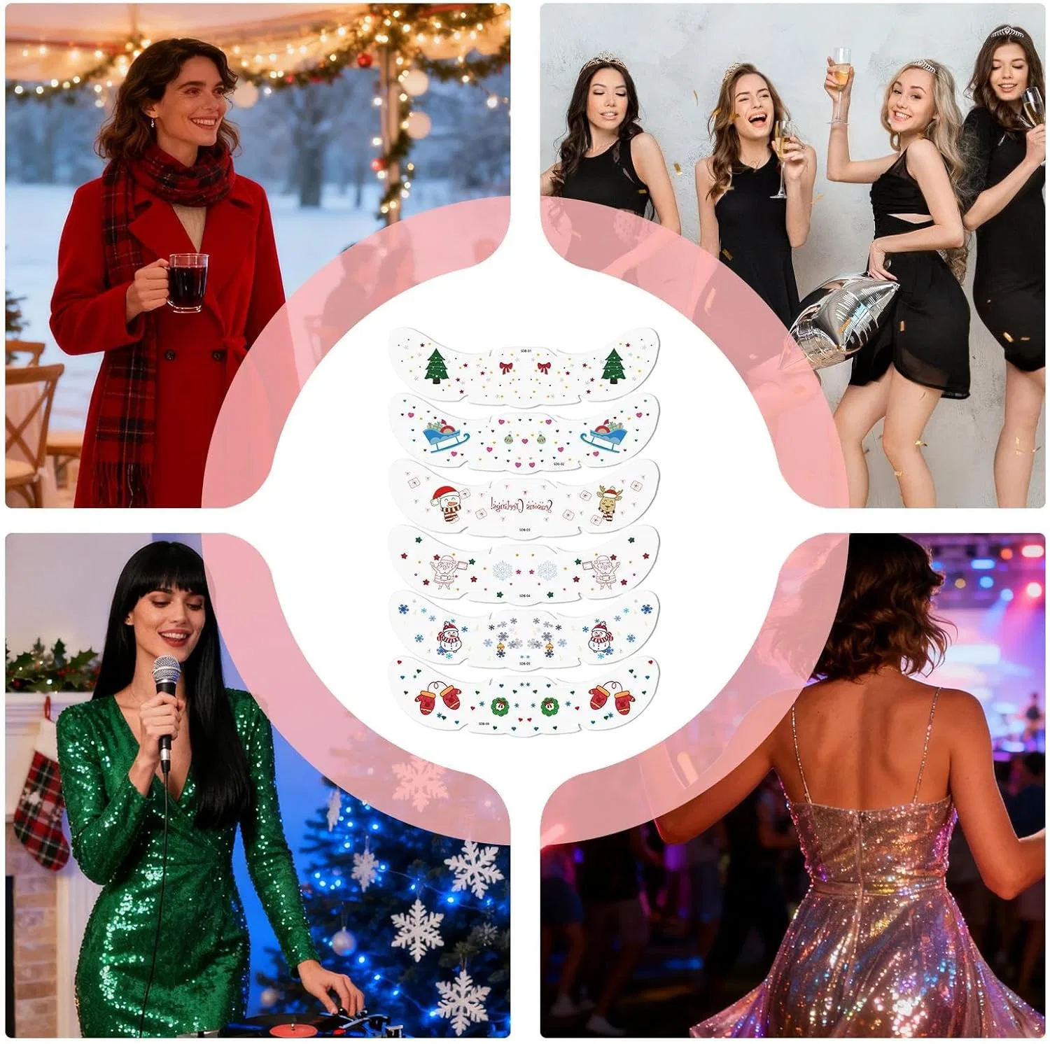 Глиттер-веснушки для лица, 6 шт, B — фото 4