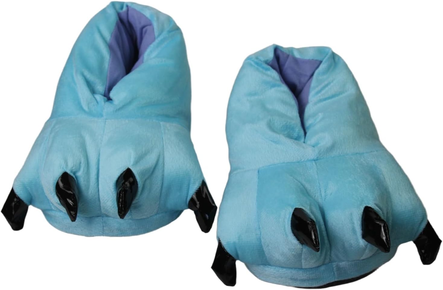 

Забавные домашние тапочки с лапами медведя для женщин, мужчин и детей, теплые и пушистые Shinemem, светло-голубой