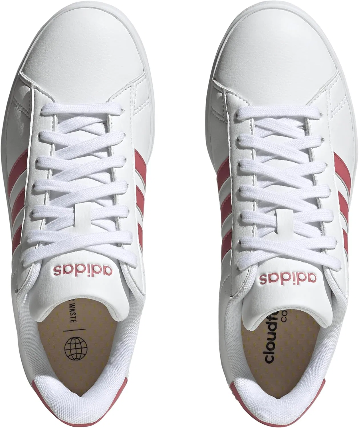 Кроссовки теннисные adidas Grand Court 2.0, White/Pink Strata/White — фото 4