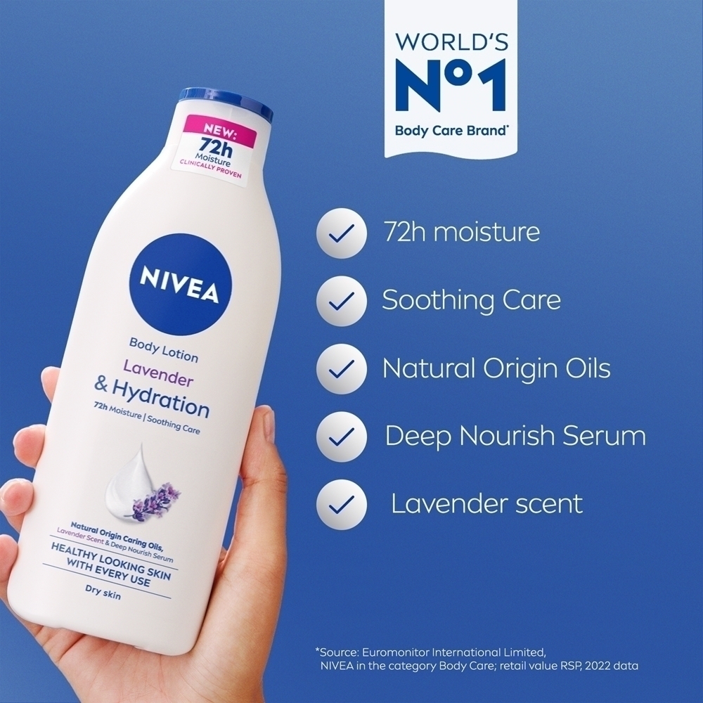 Лавандовый лосьон для тела с лавандой Nivea, 400 мл — фото 2