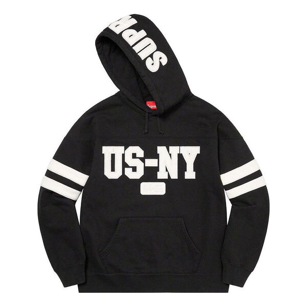 

Толстовка us-ny hooded sweatshirt 'black white' Supreme, черный