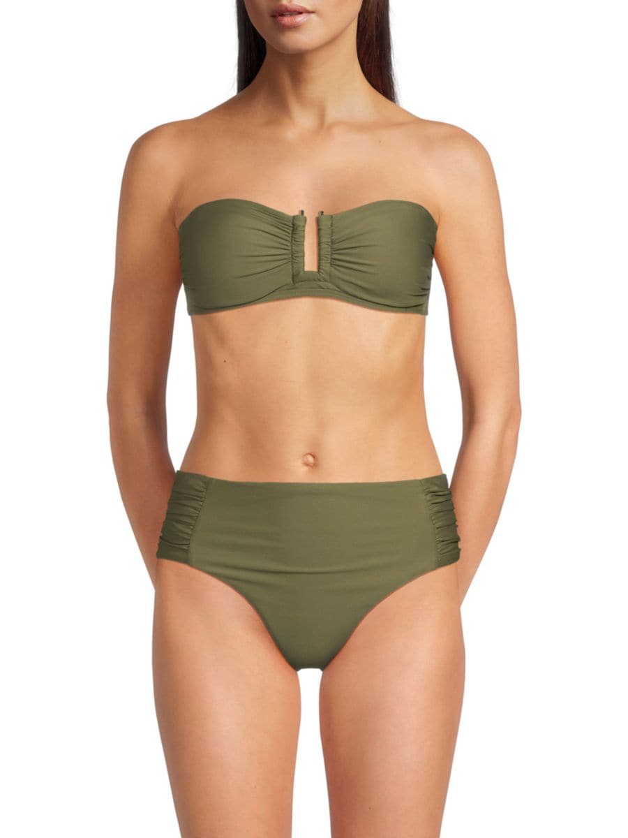 

Комплект бикини из двух частей с рюшами DKNY, цвет Moss