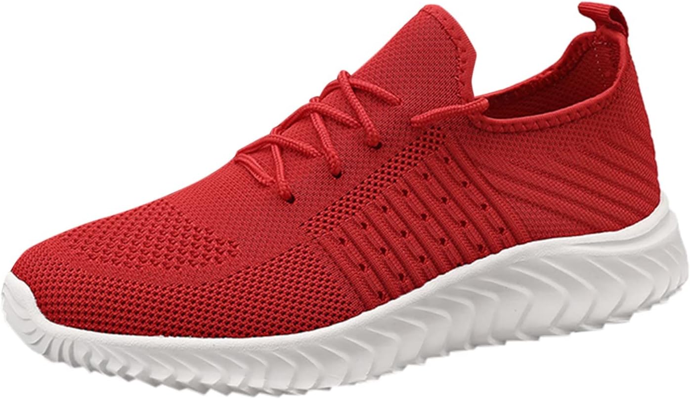 

Мужские повседневные кроссовки IWIHMIV, мужские беговые кроссовки, для ходьбы, тенниса, с легкой дышащей подошвой, спортивные кроссовки для улицы, красный