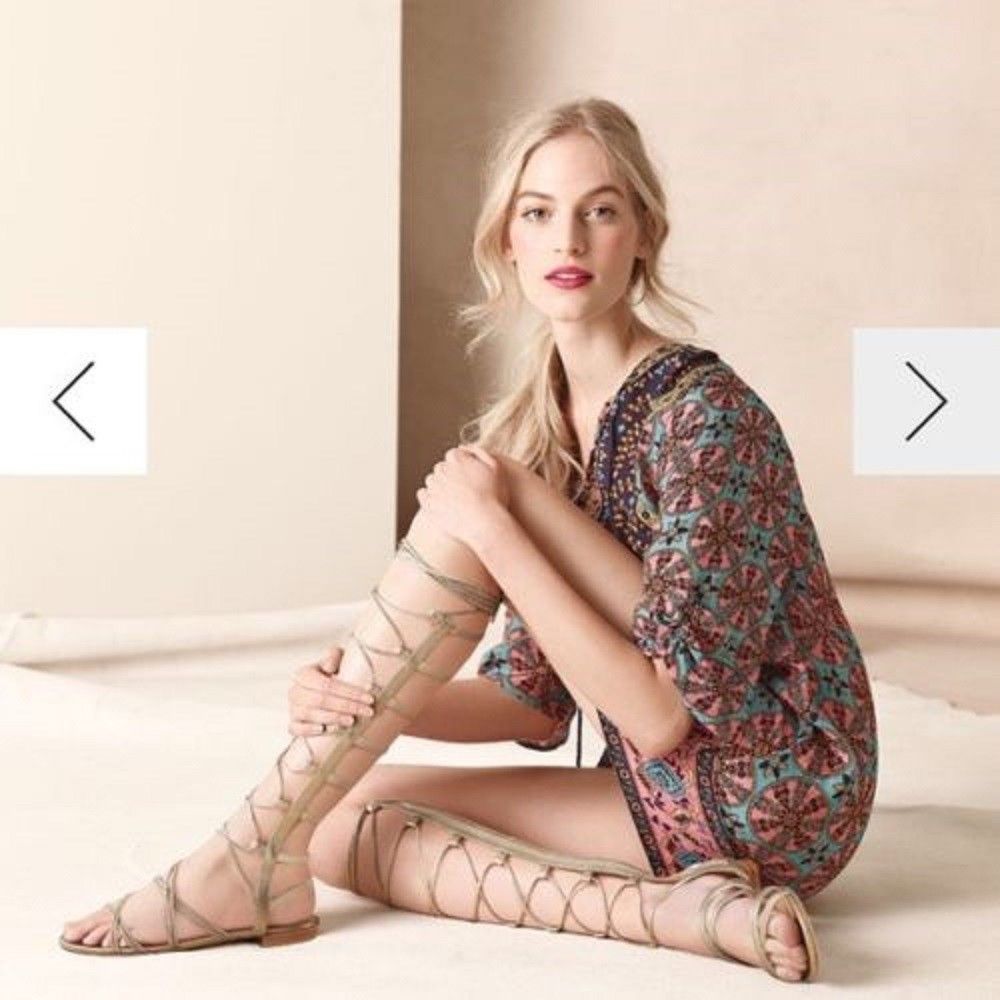 Stuart Weitzman Женские Верблюжьи Натуральная Кожа Спарта Гладиаторские Ботинки