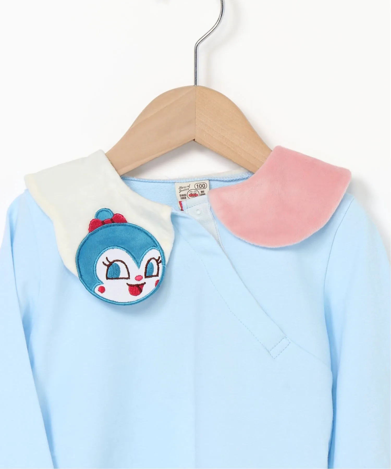 Детская коллекция ANPANMAN / (K) Пуловер с аппликацией на воротнике Anpanman Kids Collection, Saxophone Blue — фото 4