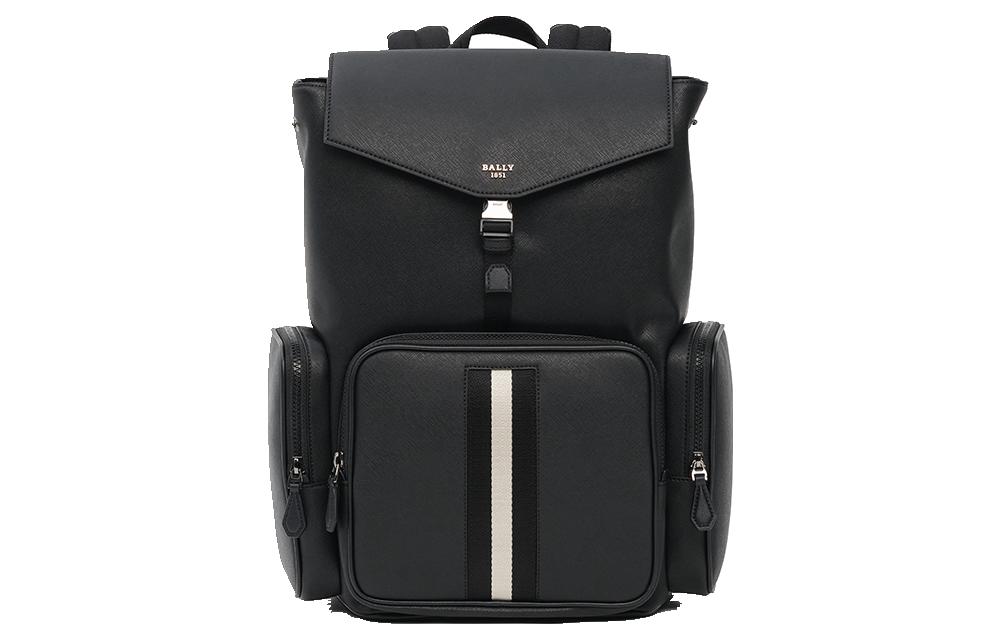 

BALLY Чёрный большой рюкзак из переработанного нейлона для мужчин