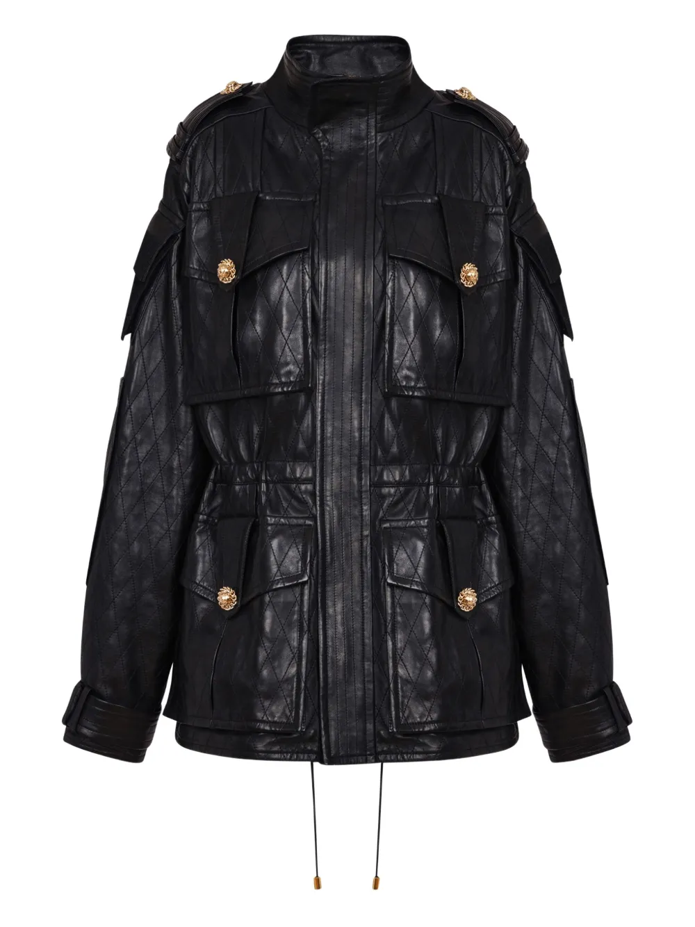 

Парка с декоративной строчкой BALMAIN, черный