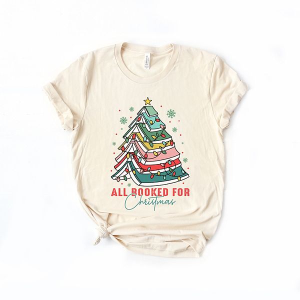 

Футболка с принтом All booked for christmas Simply Sage Market, Cream, Зеленый, Футболка с принтом All booked for christmas Simply Sage Market, Cream