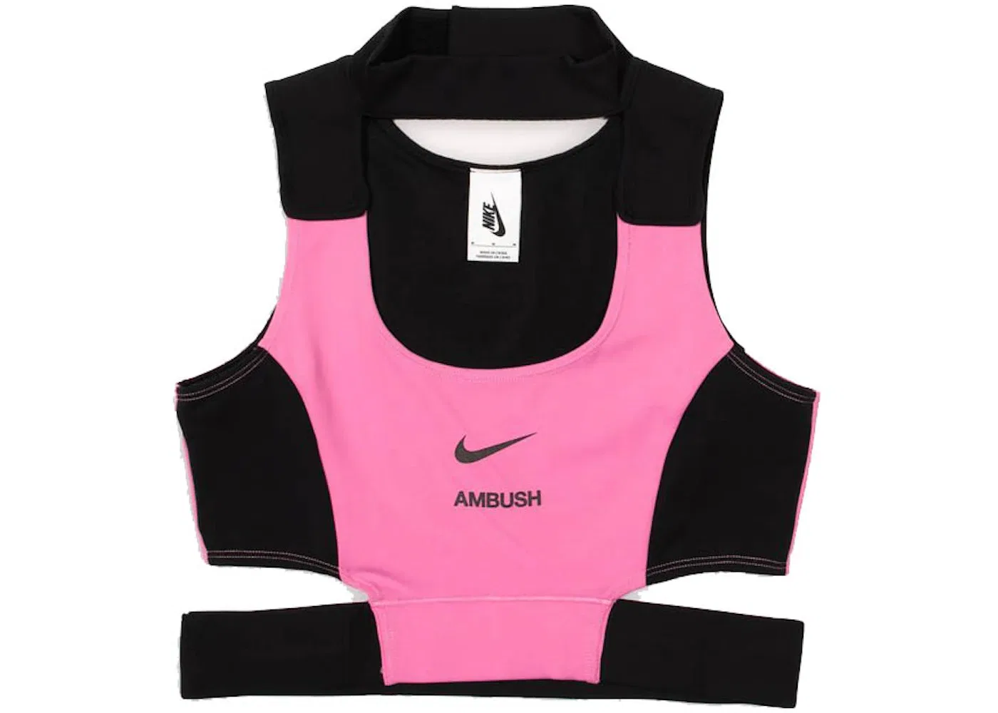 Женский укороченный топ Nike x Ambush Crop Top, Magic Flamingo/Black