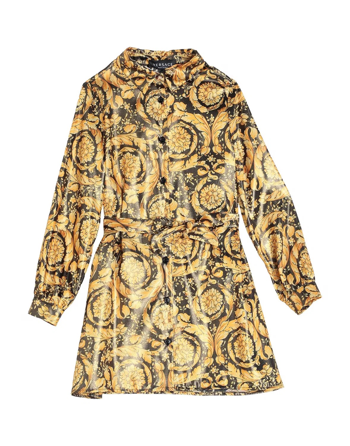 Детское платье для девочек с поясом Versace Young, оранжевый